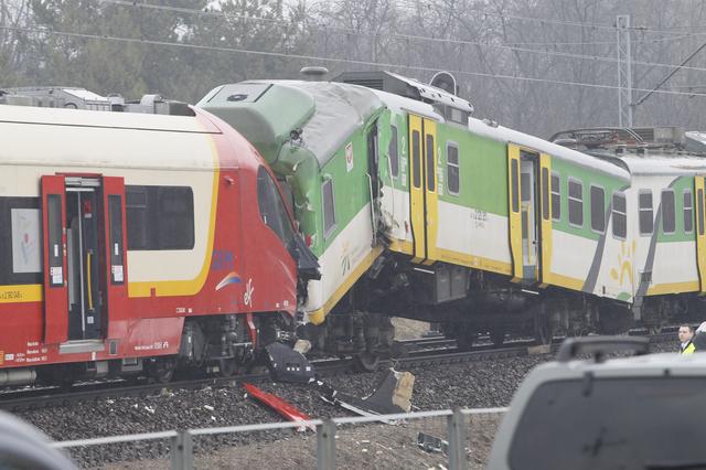 Wypadek pociągu za stacją Warszawa Wesoła