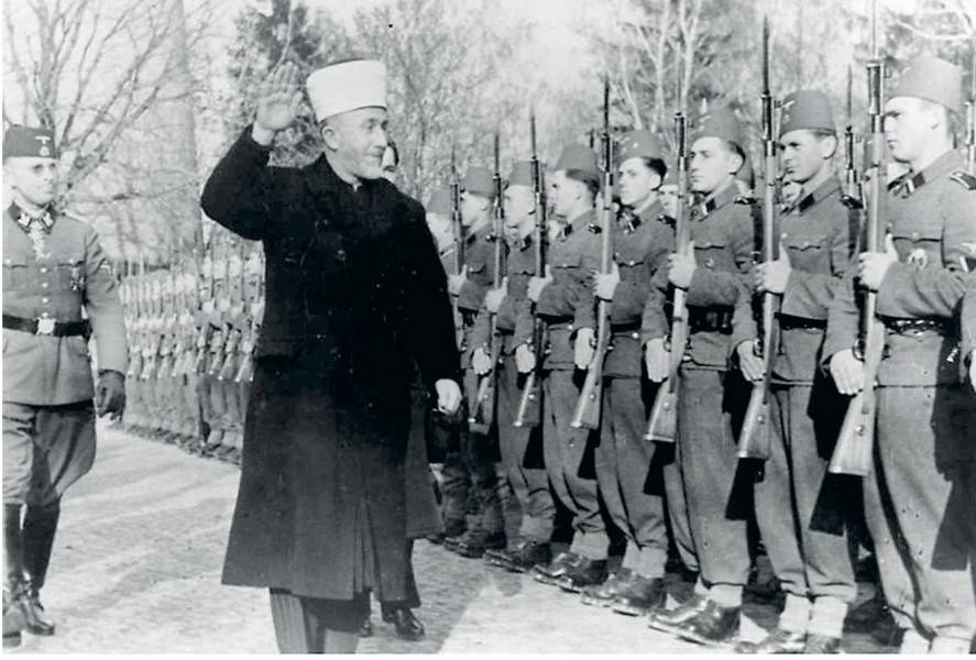 al-Husajni wizytuje bośniacki muzulmański legion SS